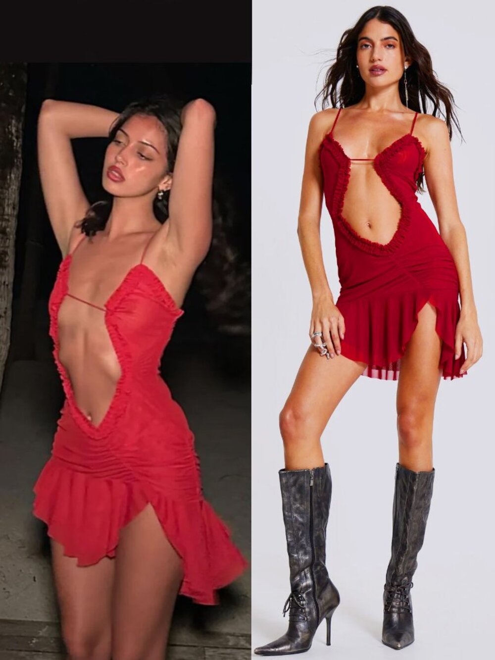 💋BOMBSHELL!💋 REVOLVE Scarlett Femme Fatale Mini Cut-Out Dress in Red🌹